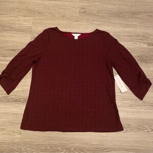 Liz Claiborne 3/4 Sleeve Blouse Size L